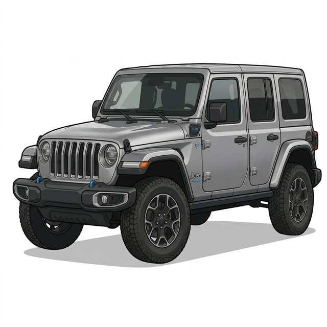 Illustration of a 2024 Jeep Wrangler 4xe CARME Auto bought from its owner in Peterborough, ON